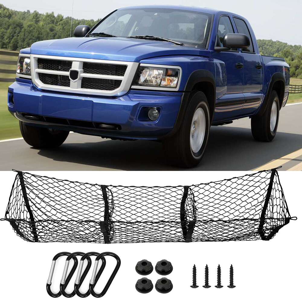 For Dodge Dakota 1997-2012 Trunk Bed Cargo Net 3 Pocket Envelope Mesh Storage