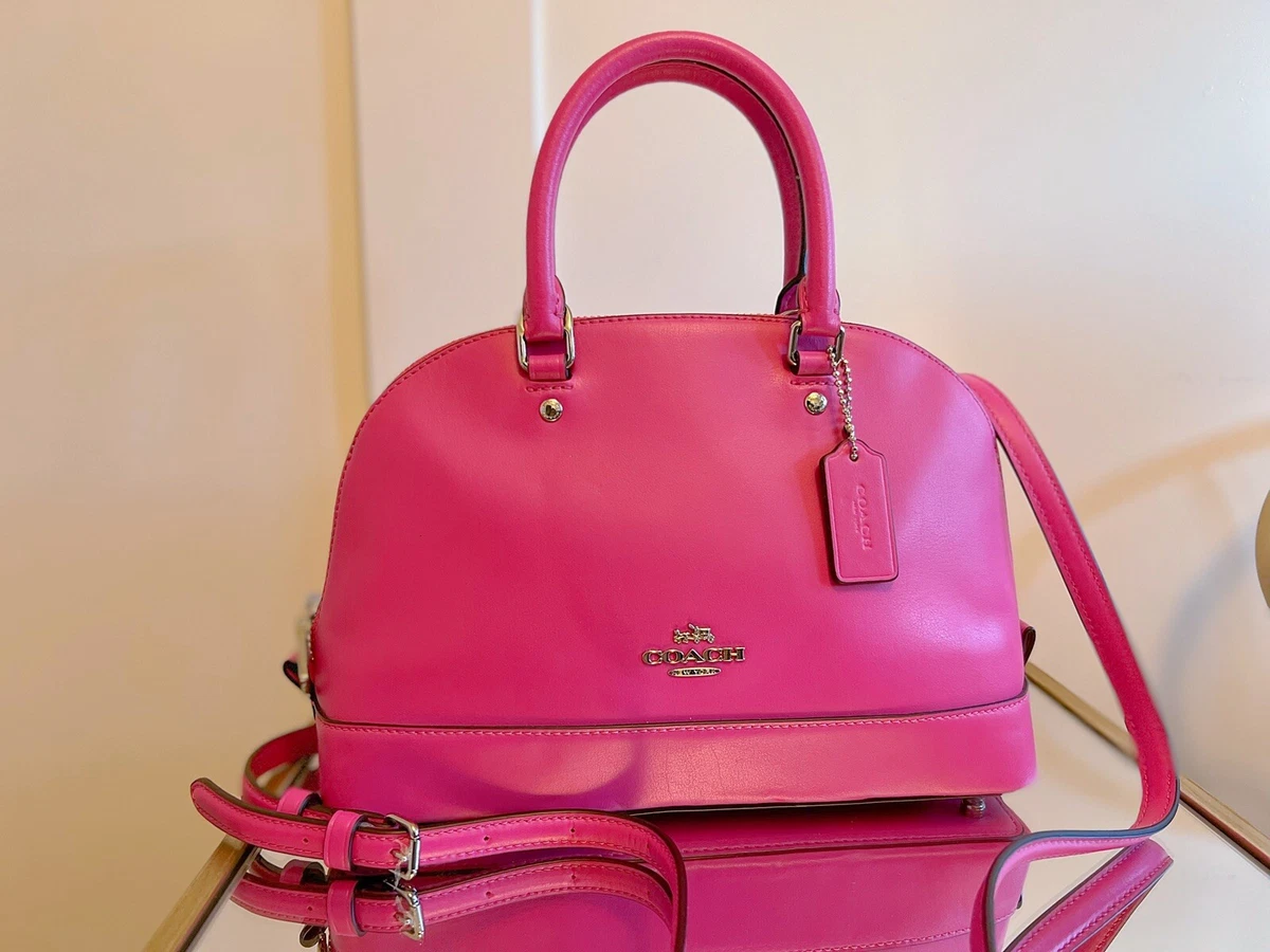 COACH F27694 MINI SIERRA SATCHEL IN SMOOTH LEATHER BRIGHT FUCHSIA