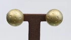 Classic hemisphere earrings clip earrings real gold yellow gold 333 8K women ø16mm