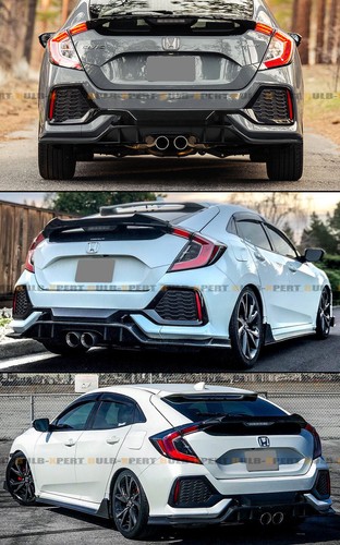 FOR 2017-21 HONDA CIVIC FK7 5D HATCHBACK SPORT TYPE-R STYLE REAR BUMPER ...