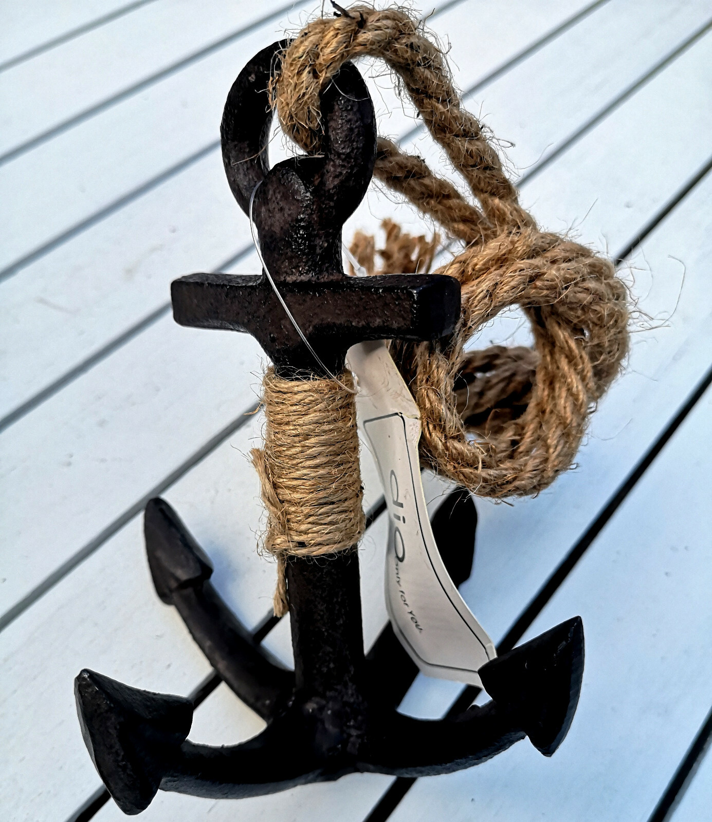 B2S Metall Anker Dekoration 30cm - Maritim Gartendeko Mit Rost-Optik Inklusive Aufhängebändel