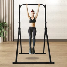 Adjustable Horizontal Bar Freestanding Pull Up Tower Dip Shelf For Home/Gym