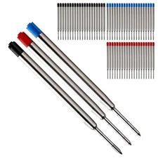 20PCS 3 Color 3.9in Medium Point Black Ink Ballpoint Pen Refills for Parker Pedv