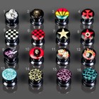 3-20mm Picture Plug 16 Motive Ear Piercing Logo Flesh Tunnel Thread Acrylic Z452