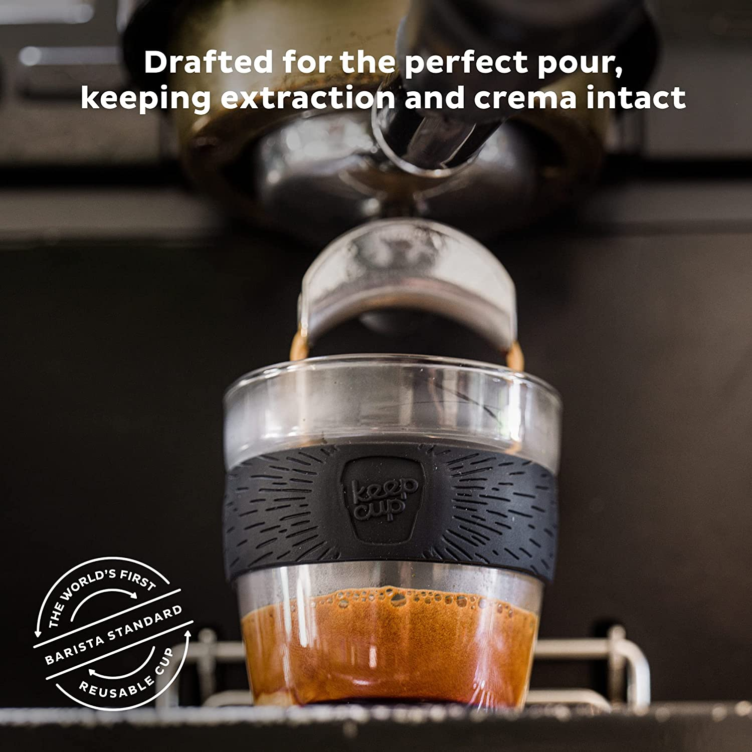 Keepcup Brew Reusable Tempered Glass Coffee Cup Travel Mug with