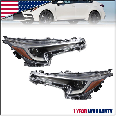LED Headlight For 2023 2024 Toyota Corolla SE XLE XSE Driver Passenger Pair Set