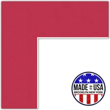 ArtToFrames Custom Red Rouge Picture Photo Frame Mat Matting Board