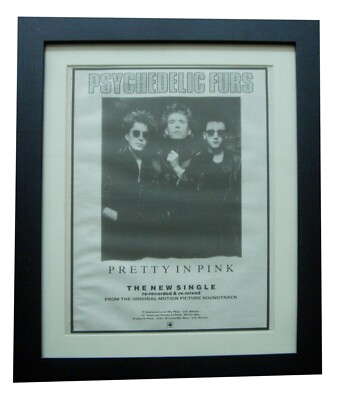 PSYCHEDELIC FURS+Pretty In Pink+ORIGINAL+1986+POSTER+AD+FRAMED+FAST GLOBAL SHIP