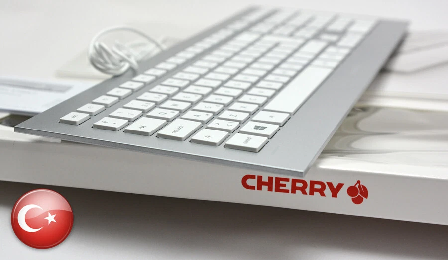CHERRY TASTATUR STRAIT JK-0300TQ/01 ALU ALUNIMIUM SLIM DESIGN TÜRKISCH TURK NEW - Bild 3 von 4