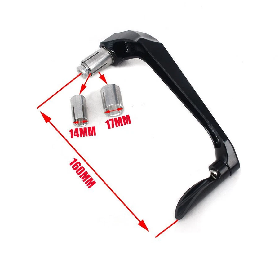 Black CNC 7/8" Motorcycle Bar Mount Brake Clutch Lever Protector Guard Universal - Image 2 of 4