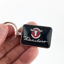 Vintage Ford Ranchero Chrome Bull Emblem Fender 1" x 1.25" in Diameter Keychain