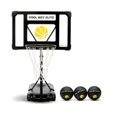 Pool Basketball Hoop - Set includes 3X Composite Leather Basketballs, Air Pum...