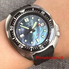 Tandorio Sapphire Glass 44mm NH35A 20Bar Automatic Dive Men Watch Black MOP Dial