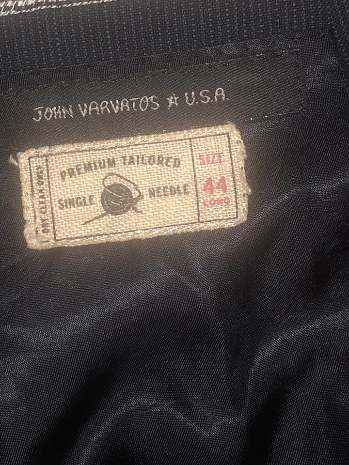 TRAJE A RAYAS AZUL HOMBRE JOHN VARVATOS SOHO FIT 44 PANTALONES LARGOS 36X33 Foto 4 de 4