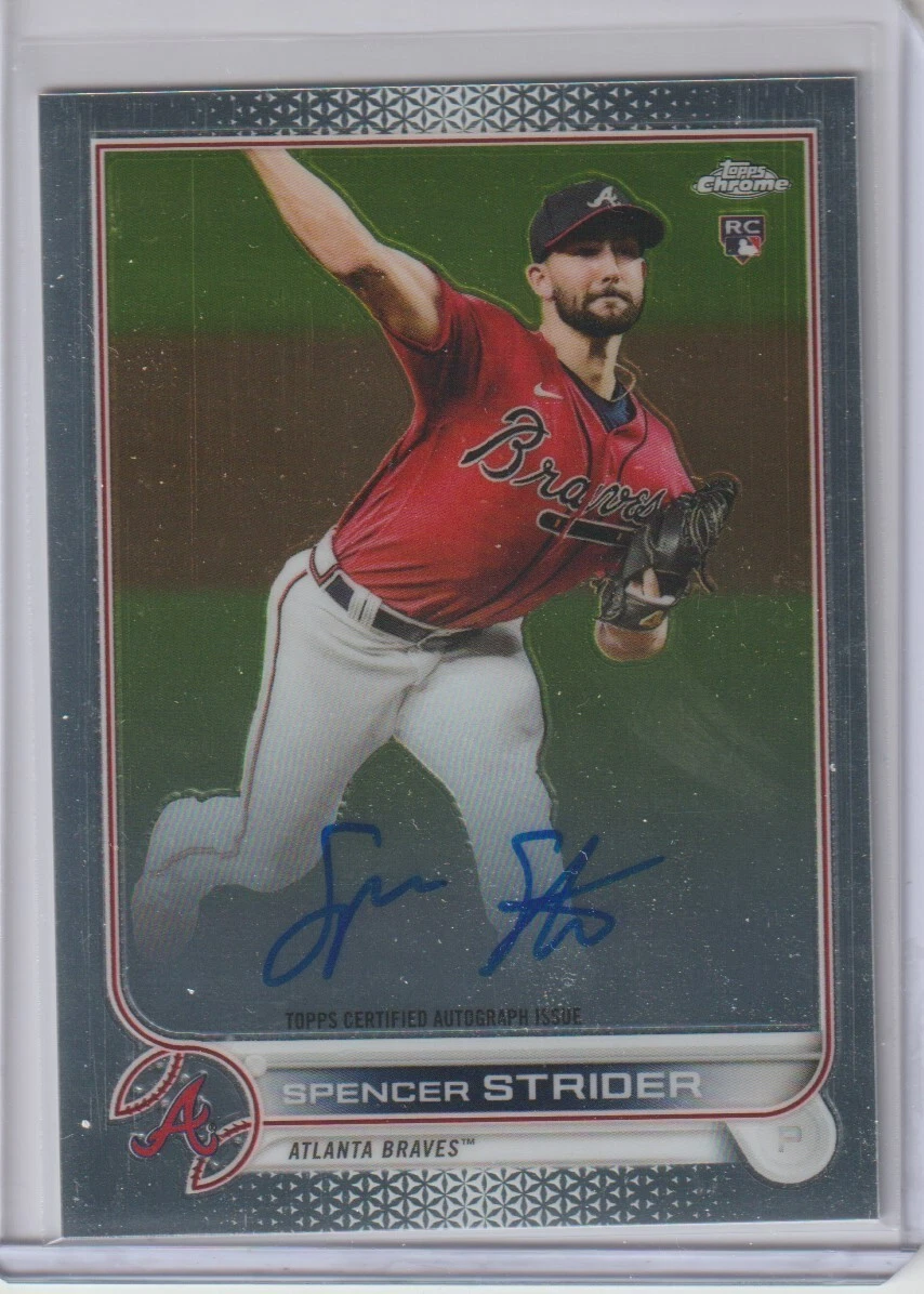 2022 Topps Chrome Rookie Auto #RA-SS Spencer Strider - Atlanta