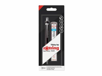 rotring Tikky Druckbleistift HB 0,7 mm 3 Stück HB12 Radiergummi, 10 Minen