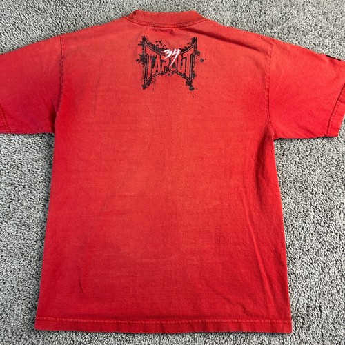 VINTAGE Tapout Shirt Mens Medium Red Signature Series Herschel Walker #34 Y2K - Picture 9 of 13