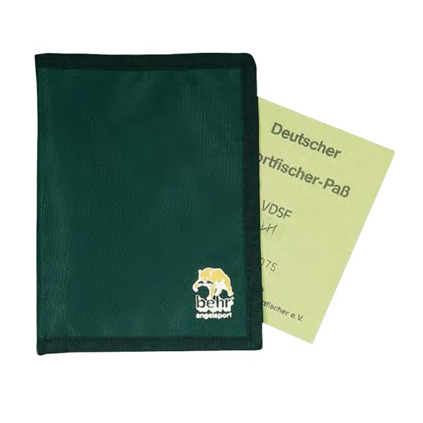 Behr Brieftasche FüR Angelpapiere Tasche Fischereischein Angelschein Dokument-image