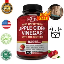 Apple Cider Vinegar 1600mg - Weight Loss, Digestion, Detoxification And Clean...
