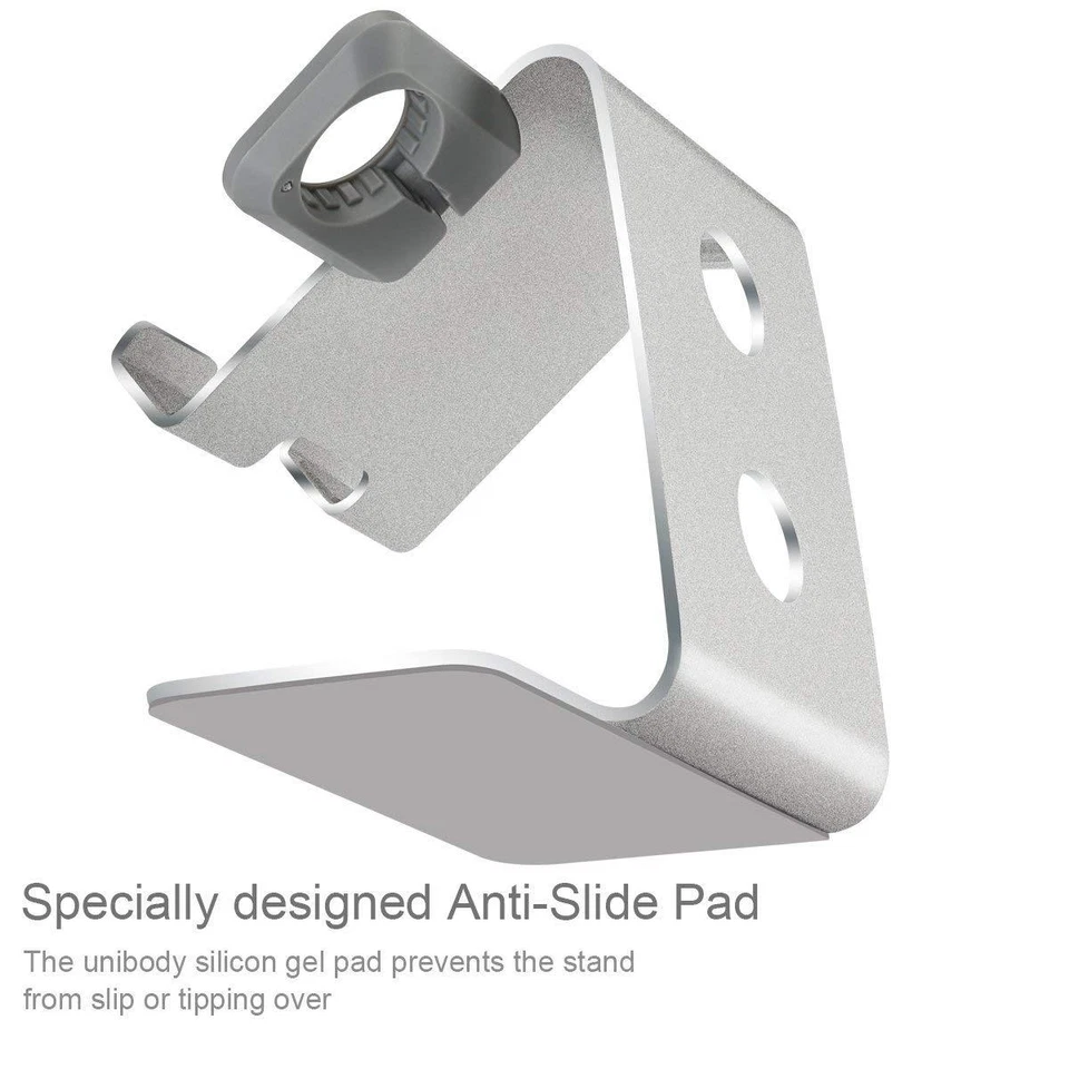 Soporte universal de escritorio para iPhone Apple Watch 2 en 1, soporte para todos los modelos de iPhone Foto 3 de 4