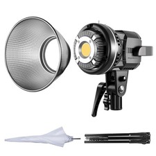 GVM 80W CRI97 5600K Dimmable LED Video Lights with Bowens Mount Kit Continuo...