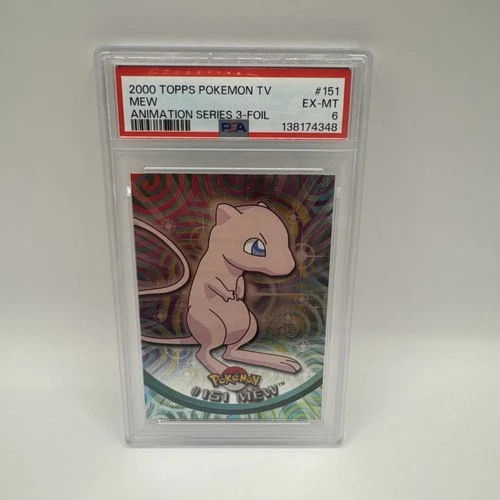 2000 Topps Pokemon TV #151 Mew FOIL Animation Series 3  PSA 6 EX-MT