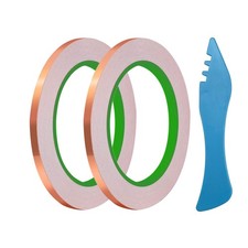 Copper Foil Tape 2 Pack 7/32Inch with Double-Sided Conductive, for Stained ...