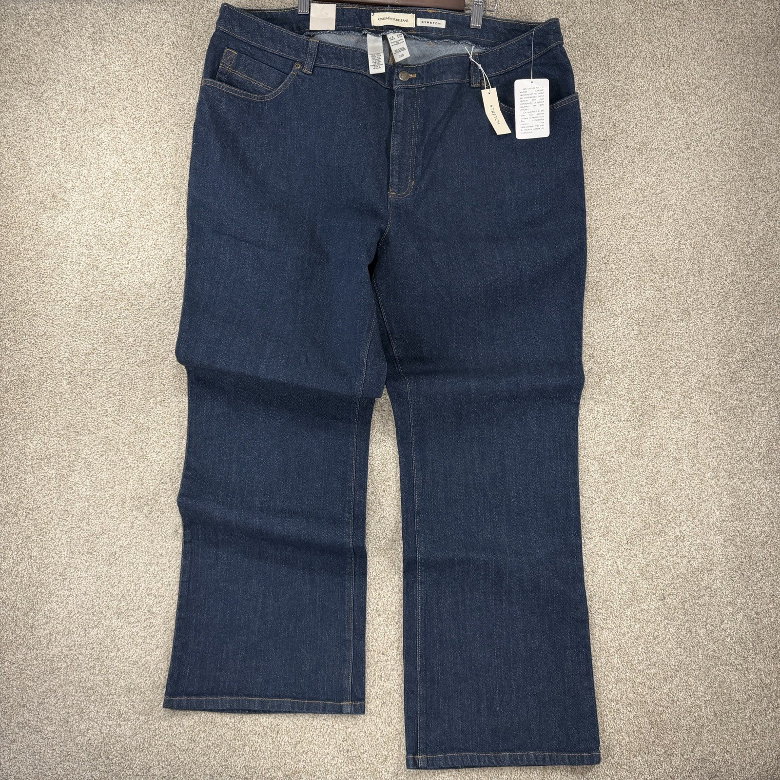 New Jones New York Plus Size 22W Jeans Stretch Bootcut Dark Wash