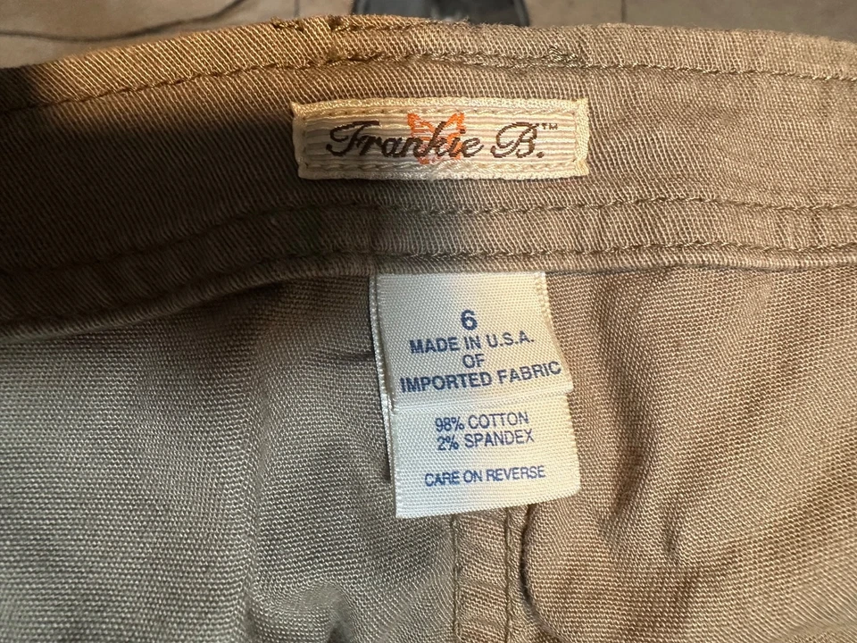 Frankie B Cargo Pants Y2K Womens Size 6 Army Green Cargo Pockets - Image 4 of 4