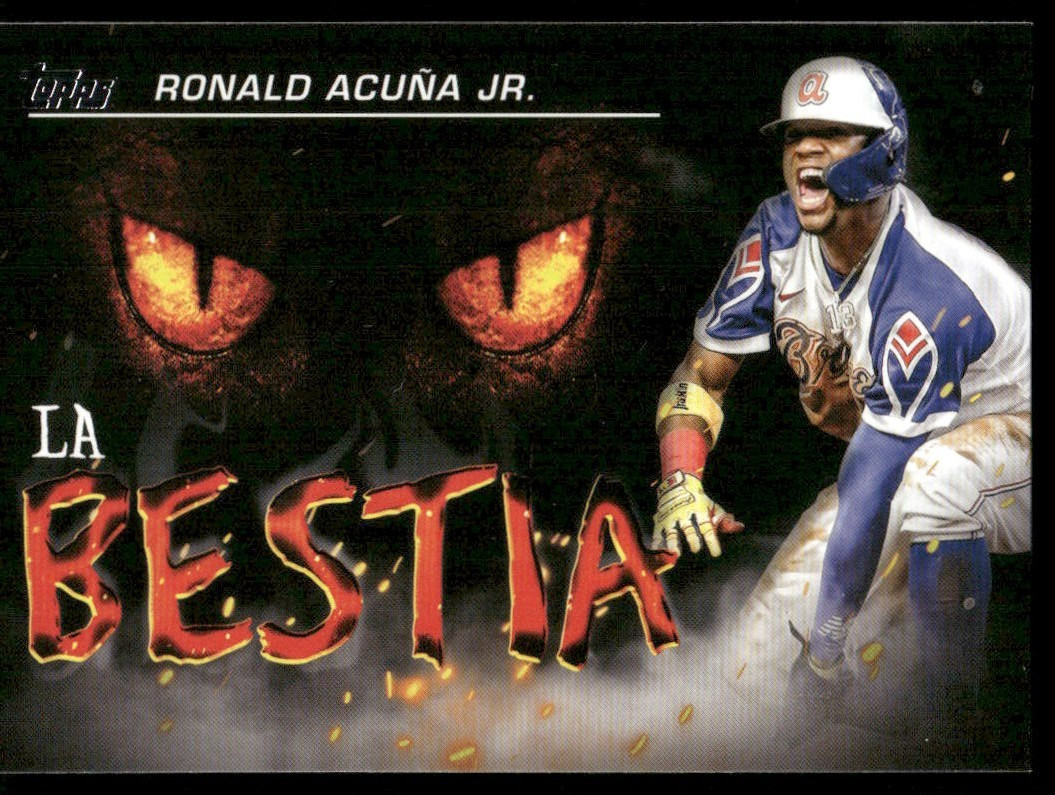 L630 RONALD ACUNA JR 2023 TOPPS SERIES 1 AKA-9 ATLANTA BRAVES CASE HIT LA BESTIA