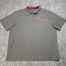 Nike Dri Fit Florida State University FSU Grey Golf Polo Shirt Men  s XL NCAA