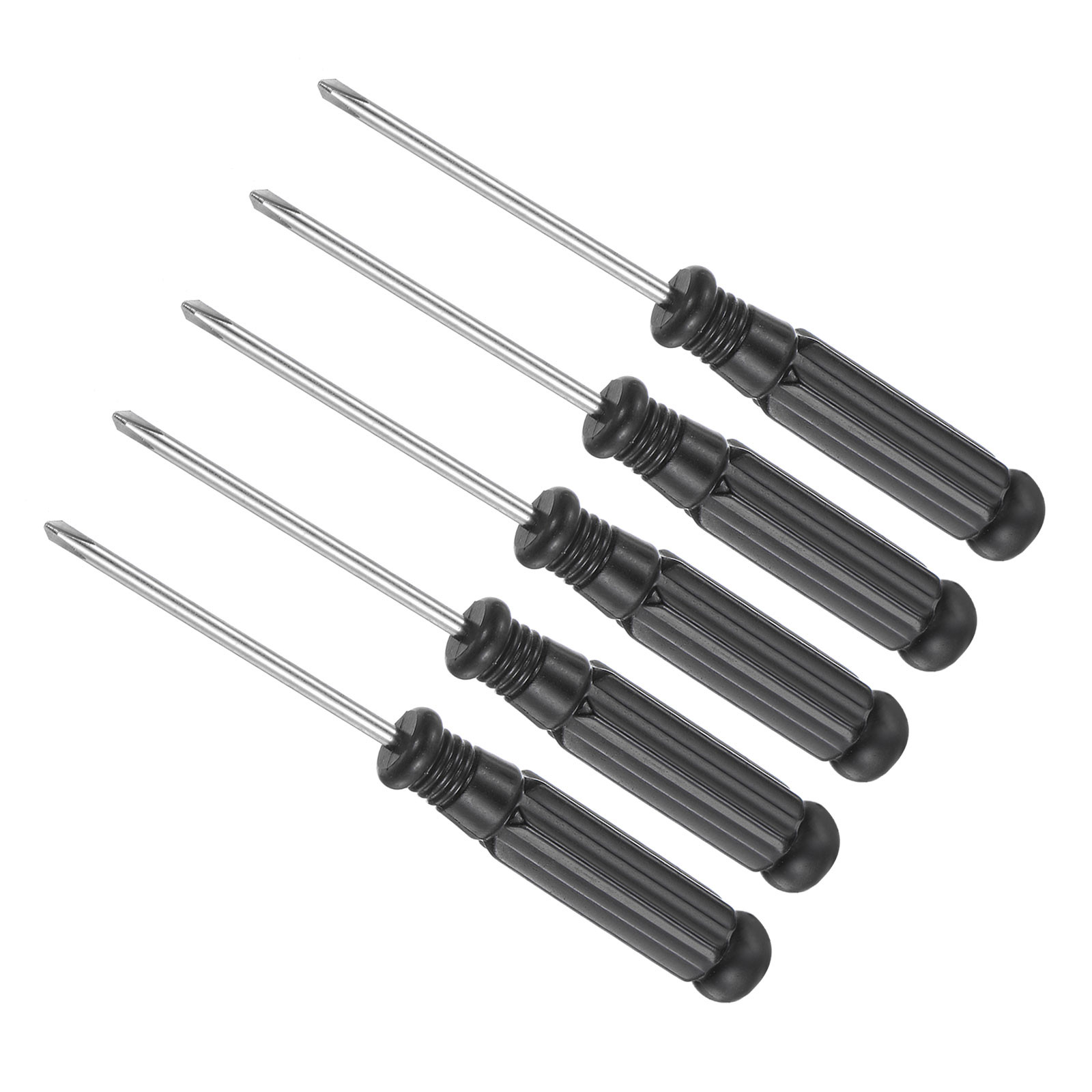 5pcs Small Phillips Screwdriver 2.5mm 94mm with Black Handle