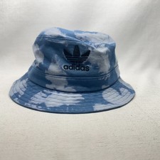Adidas Bucket Hat Unisex OSFA Blue Tie Dye Trefoil Logo Streetwear Festival 90s