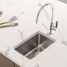 Ruvati 12" Undermount 16 Gauge Bar Prep Single Bowl Kitchen Sink- RVM5912