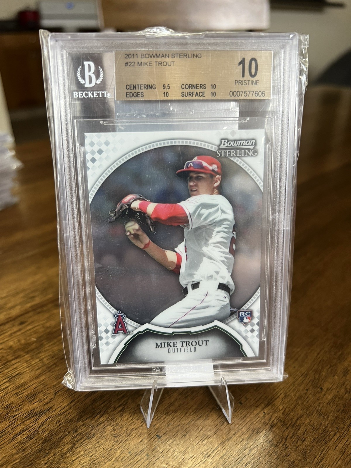 2011 Mike Trout Bowman Sterling (RC) Graded BGS 10 Pristine