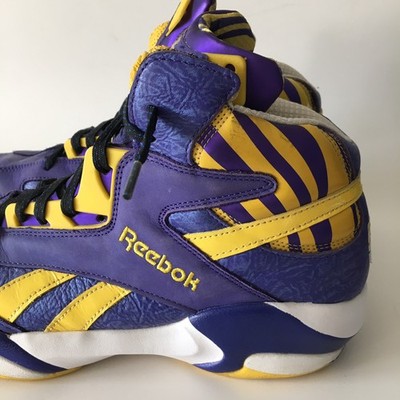 Reebok Shaq Attaq Retro LSU Lakers Purple Basketball Sneaker Men's