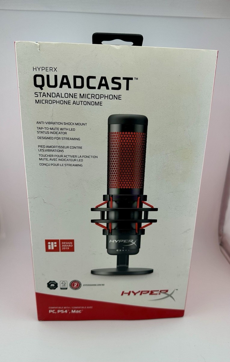 HyperX Quadcast - USB Condenser Gaming Microphone for PC Ps4 and