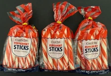 3x Coastal Bay Peppermint Sticks- Hard then Chewy- Peppermint Candy Stir Sticks