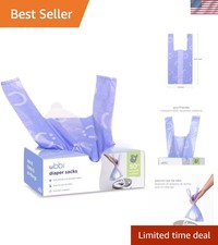 200 Count Lavender Scented Diaper Sacks - Perfect for Waste Disposal On-the-Go