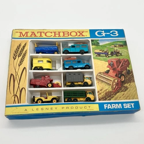 Vintage Matchbox G-3 Farm Set Lesney Gift Set Made In England Good Overall Cond