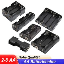 Battery Holder 2-8 x AA Cell Case Box Press Studs Clip Connection Open DC lot
