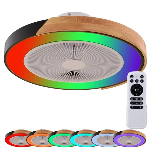 Vaxcel Lighting F0131 Everette 20" 7 Blade Indoor LED Ceiling - Black - Picture 2 of 9