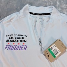 Nike Dri Fit Mens XL 2024 Chicago Marathon Finisher 1/4 Zip Long Sleeve Shirt