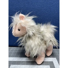 Mary Meyer Alpaca Llama Plush Beige Tan Pink Fuzzy 10” Stuffed Animal Toy Fluffy