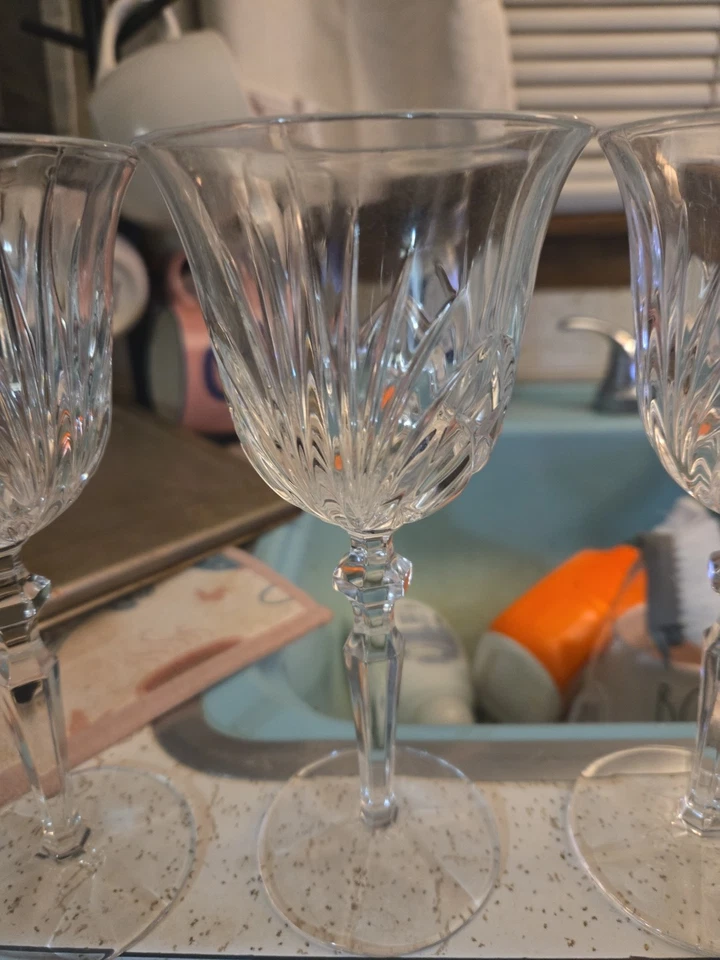 GORHAM "Rosewood" Lead Crystal Water Goblets Set Of 5 - NWOB - Image 2 of 4