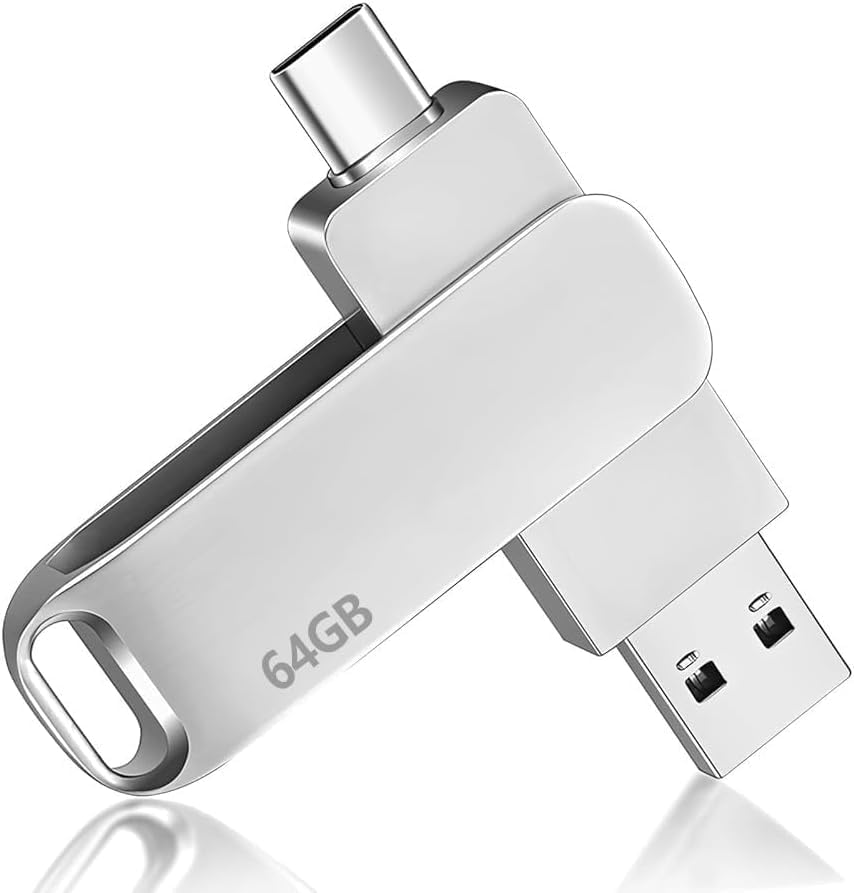 64GB USB Memory Stick 3.2 Type-C Dual Flash Drive for PC, Tablet, Mac, Macbook,