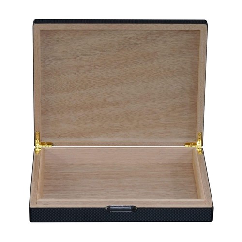 10 CT Carbon Fibre Wooden Humidor - Picture 4 of 10