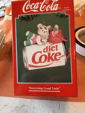 1992 Christmas Trimmin' Diet Coke Bear Enesco Coca-Cola Ornament