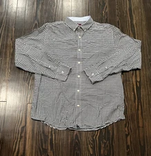 Untuckit Button Down Shirt Men’s XL Slim Plaid Blue White Cotton