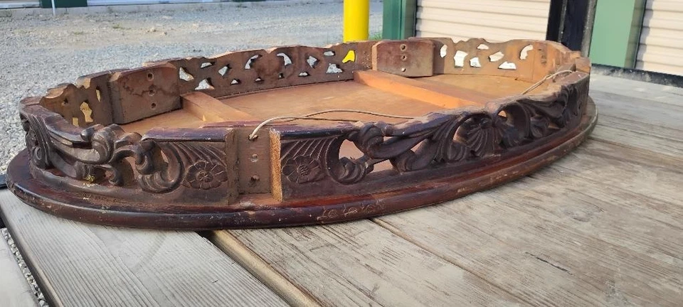 Mesa antigua china de palo de rosa tallada a mano Foto 3 de 4